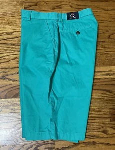 NEW Brooks Brothers Stretch Chino Boys Shorts 20 - Sea Green - Picture 1 of 4