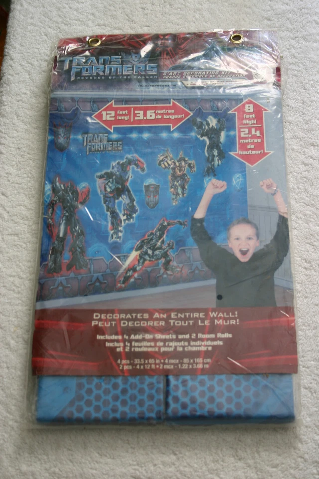 Kit de pared póster dormitorio Transformers Revenge of Fallen Giant 8 x 12 pies nuevo Foto 1 de 1