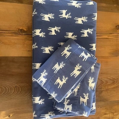 Sábana completa de franela y 2 fundas de almohada Seasons Collection reno vacaciones pavo Foto 1 de 4