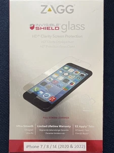 ZAGG INVISIBLE™ SHIELD Verre HD® Clarté Protection écran iPhone 7/8/SE - Photo 1/2