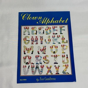 Clown Alphabet di Just CrossStitch #503 libretto vintage modello punto croce - Foto 1 di 2