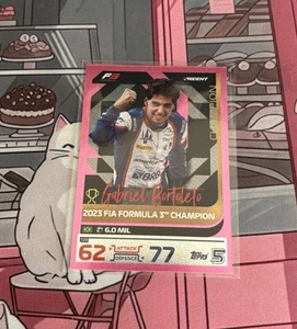 Topps F1 Turbo Attax 2024 Rare Pink Foil Gabriel Bortoleto Card #129 Champion F3 - Bild 1 von 1