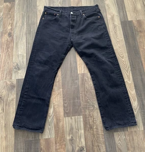 Levi's 501 0660 Black Jeans Actual size W36 L27.5 - Picture 1 of 15