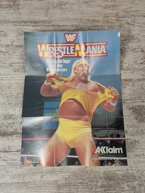 WWF WrestleMania Acclaim Hulk Hogan Poster Insert Nintendo Nes Authentic