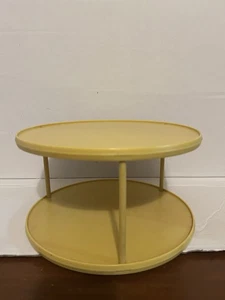 Rubbermaid Lazy Susan giradischi porta spezie rotondo 2 livelli raccolta oro vintage - Foto 1 di 5