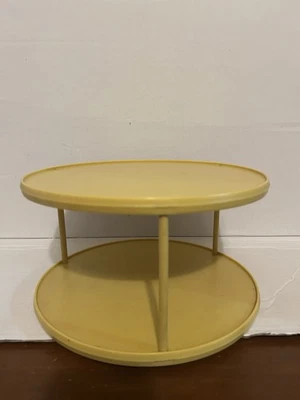 Rubbermaid Lazy Susan 2-уровневая круглая стойка для специй проигрыватель золотистый винтажный  - Изображение 1 из 4
