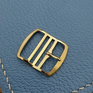 Old Stock German 18mm Gold Tone Buckle for Vintage Single Pass Watch Strap - Bild 1 von 2