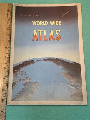 Hammond's World Wide Atlas 1954 vintage - Image 1 of 4