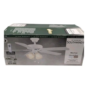 Hampton Bay Southwind II 52" LED Ceiling Fan White Remote Reversible - Picture 1 of 3