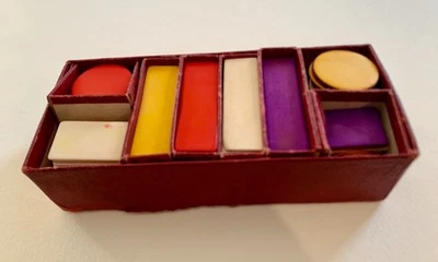 Anciens Jetons  Pions  en Os Pour Jeux Anciens Boîte Marque BOSTON - Photo 1/4