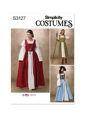 Simplicity Misses Costumes: Create Your Own Sewing Pattern S3127 - Image 1 of 4