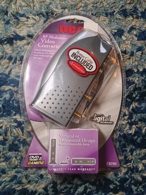 New RCA RF Modulator Video Converter CRF900 Bonus Cable Dvd Gaming Tv Television - Image 1 of 2