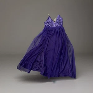 Abendkleid Lila Pailletten Tüll Gr.40 L Shein - Bild 1 von 2