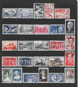 FRANKREICH VERSCHIEDENE GEBRAUCHTE AUSGABEN 1936 bis 1951 (A) - SCHÖNES LOT!! - Bild 1 von 2