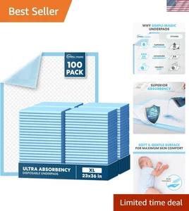 Thick Disposable Bed Underpads 23x36 100-Pack - Picture 1 of 10