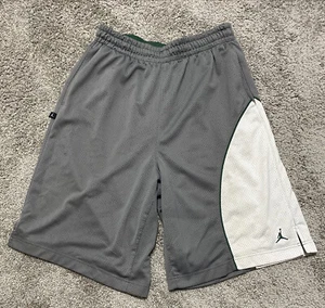JORDAN Green Bean BASKETBALL GYM ACTIVE MESH GEFÜTTERTE SHORTS LG GRAU GRÜN WEISS - Bild 1 von 12