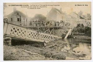WW1. La Ferté-gaucher. Bridge Destroyed By The Engineering Militaire. Military - Picture 1 of 2