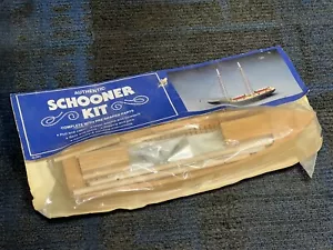 Vintage Down-East Crafts Wooden Wood Authentic Schooner Kit Model Boat - Picture 1 of 9