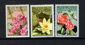 Bélgica 1970 FLORES, CAMELIA, LIRIO DE AGUA, AZALEA MNH SC 734-36 - Imagen 1 de 1