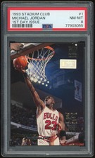 1993/94 Stadium Club 1st Day Issue #1 Michael Jordan PSA 8 *3055