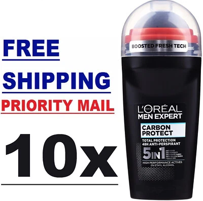 10x L'oreal Men Expert XXL Roll ON        CARBON PROTECT 5 in 1      Deodorant - Image 1 of 4