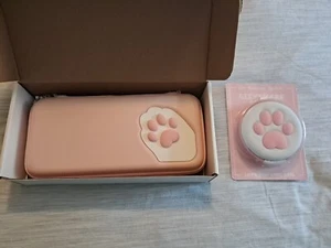 Geekshare Nintendo Switch Travel Case And Game Card Case - Pink Paw  - Picture 1 of 10