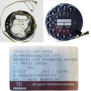 Tarcza wyboru do telefonu obrotowego, czarny przełącznik numerów Alcatel SEL AG, FE - Zdjęcie 1 z 3