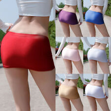 Women Sexy Stretch Micro Mini Skirt Wet Look Tight Skirts Clubwear Party Costume