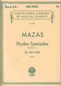 MAZAS SPECIAL ETUDES For Viola Opus 36, Bk. 1 (Mogill) - Picture 1 of 1