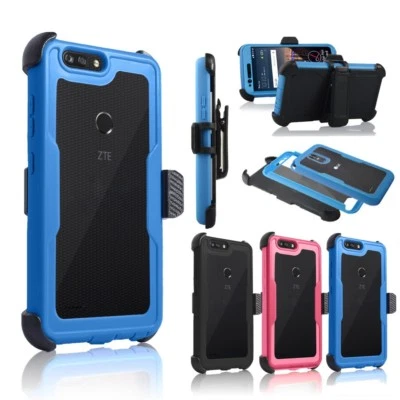 Protector de pantalla incorporado ZTE Blade Z MAX/ZTE Sequoia transparente con clip para cinturón Foto 1 de 4