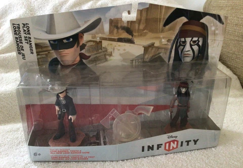 Disney Infinity LONE RANGER TONTO  CRYSTAL Playset Action Figure NIP Cover