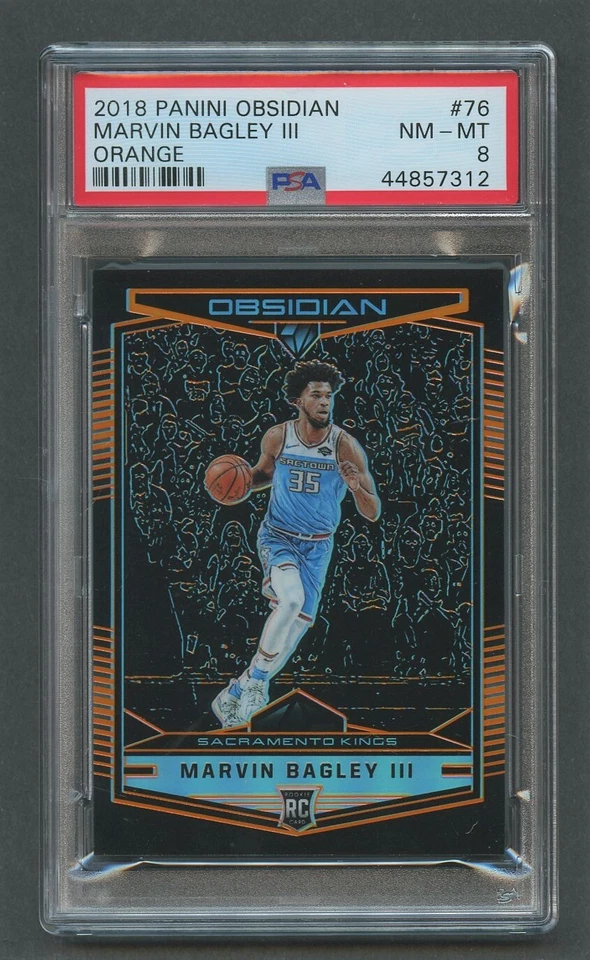 2018 Panini Obsidian Orange /25 MARVIN BAGLEY III RC #76 PSA 8 NM-MT Rookie - Image 1 of 2