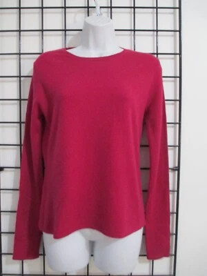 MADISON STUDIO 🌸  MEDIUM / 36" BUST==DARK PINK  / CASHMERE / CREW NECK SWEATER - Image 1 of 4