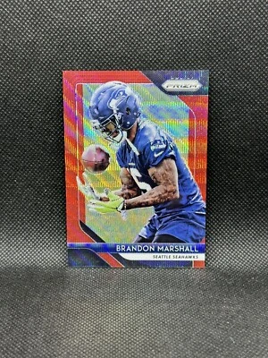 BRANDON MARSHALL 2018 Panini Football Rookie Card #23 Red Wave PRIZM /149 - Image 1 of 2