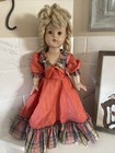 Vintage Effanbee Doll With String Hair Gorgeous W/Original Dress 18” 1940s (D)