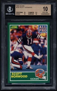 1989 SCORE RC #290 SCOTT NORWOOD BGS 10 (10,10,10,9.5) PRISTINE ROOKIE #8308363 - Picture 1 of 2