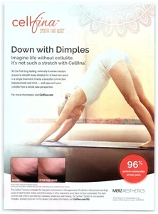Anuncio impreso Cellfina 2016, suave que dura hacia abajo perro yoga celulitis hoyuelos - Imagen 1 de 1