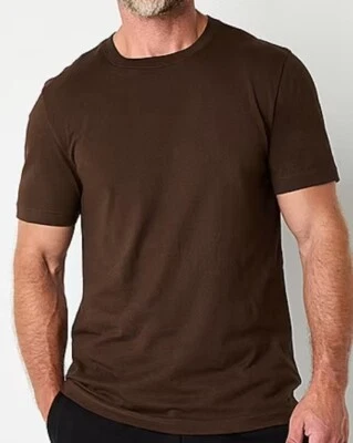 Xersion Xtreme Cotton Men's Large Brown Crew Neck Short Sleeve TShirt - Image 1 of 4
