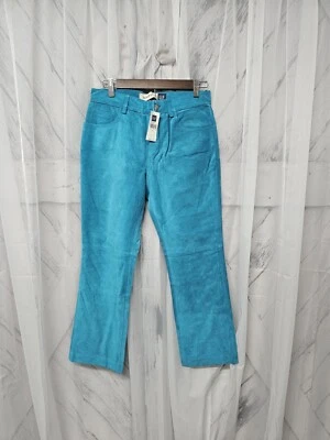 Calça Deadstock Gap camurça turquesa bootcut cropped couro ocidental tamanho 4 - Imagem 1 de 4