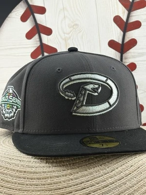 Arizona Diamondbacks Hat Club Stained Glass 59FIFTY 7 1/4 2001 WS Gray UV 🐍 - Image 1 of 4