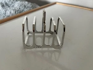 STERLING SILVER 5 BAR 4 SLICE TOAST RACK (SHEFFIELD 1948) 51GM - Picture 1 of 4