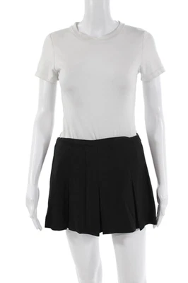 Mini Skort Feminino Zara Plissado Sólido Preto Tamanho P - Imagem 1 de 4