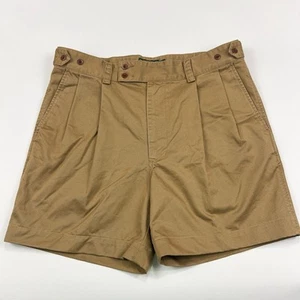 Filson Shorts Mens 36 Tan Brown Twill Side Adjusters Pleated Front 6” Vintage - Picture 1 of 16