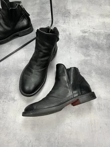 MOMA ANKLE LEATHER ITALY BOOTS BLACK Size 38/25 Cm - Picture 1 of 22