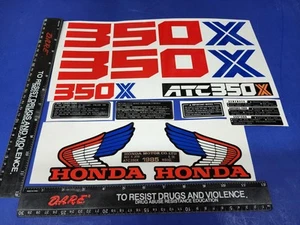 1985 HONDA ATC 350X fender frame STICKER DECALS 1985 1986 fender warning Atc350x - Picture 1 of 1