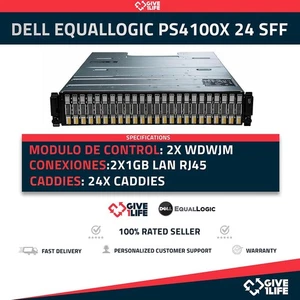 DELL EQUALLOGIC PS4100X 24 SFF 2x WDWJM MODULOS + 2 FUENTES - Picture 1 of 9
