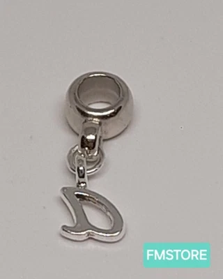 Charm Ciondolo Per Bracciale Lettera D Tono Argento Love Bigiotteria  - Immagine 1 di 2