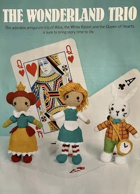 Crochet Pattern Alice in Wonderland - Alice - Queen - Rabbit  - Image 1 of 3