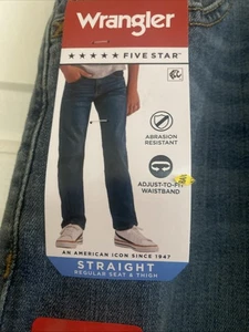 Wrangler Boys Jeans Blue regular Fit Adj. Waistband Size 12 Husky NWT - Picture 1 of 8