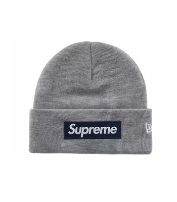 Supreme FW25 New Era Box Logo Beanie Heather Gray New In Bag IN Hand Ships Fast! - Image 1 of 3